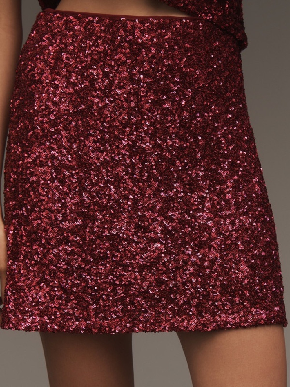 The Tilda Sequin Mini Slip Skirt